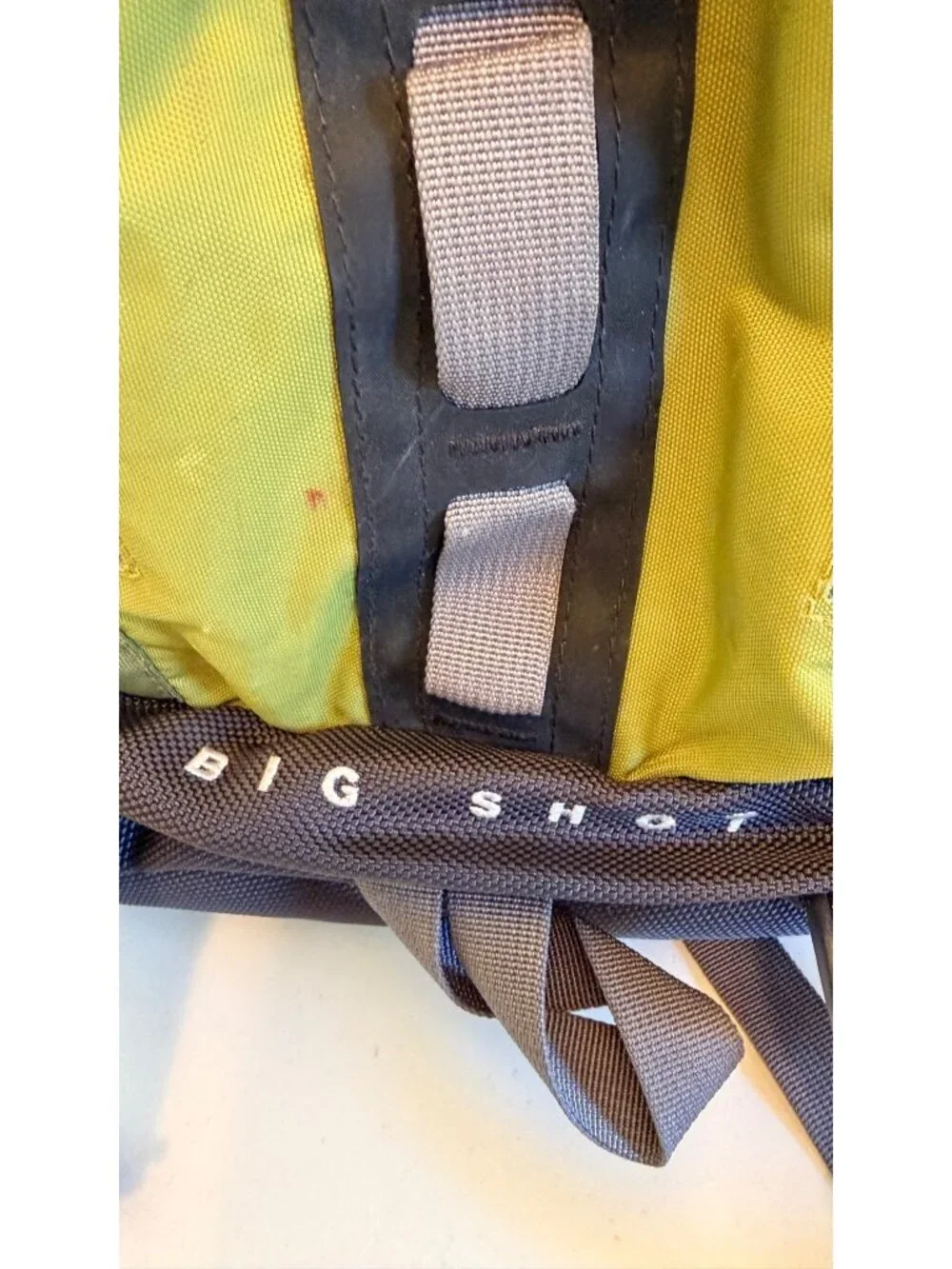 The North Face Big Shot Backpack Green With Gray Straps Outdoor Hiking